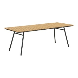 Masa dining exterior maro/neagra din lemn 90x220 cm Cleveland House Nordic