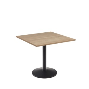 Masa dining exterior maro/neagra din metal 90x90 cm Esilda Kave Home