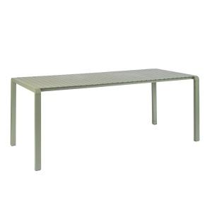Masa dining exterior verde din metal 97x214 cm Vondel Zuiver