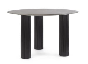 Masa dining gri/neagra din ceramica 120 cm Bamira Bizzotto