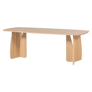 Masa dining maro deschis din lemn 100x220 cm Veere Woood