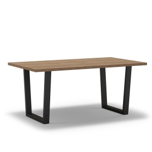 Masa dining maro/neagra din lemn 100x180 cm Francesca Quiet Object