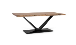 Masa dining maro/neagra din lemn 100x200 cm Lagos Giner y Colomer