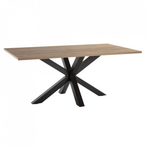 Masa dining maro/neagra din metal 100x180 cm Comba Quiet Object