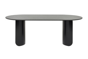 Masa dining neagra din metal 95x200 cm Plateau FEST