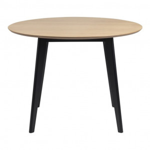 Masa dining neagra/maro din lemn 105 cm Roxby Quiet Object