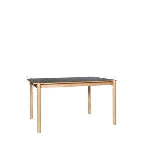 Masa dining neagra/maro din lemn 81x140 cm Oblique Hubsch