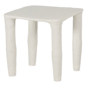 Masa laterala alb antic din hartie 40x40 cm Vion Woood