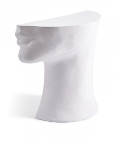 Masa laterala alba din fibre sintetice 33x41 cm Head Right Bottom Pols Potten