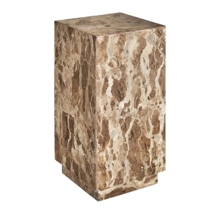 Masa laterala bej din marmura 30x30 cm Grov Vical Home