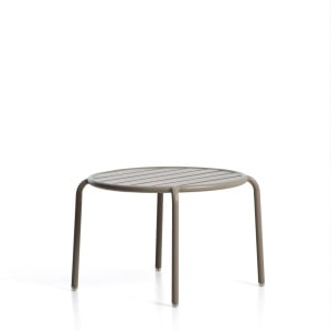 Masa laterala exterior grej din metal 60 cm Joncols Kave Home