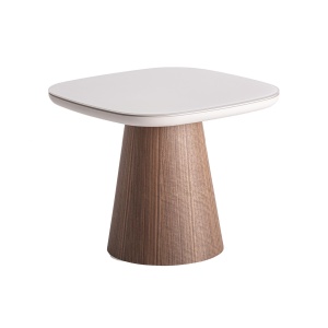 Masa laterala maro/bej din lemn 60x60 cm Torksey Vical Home