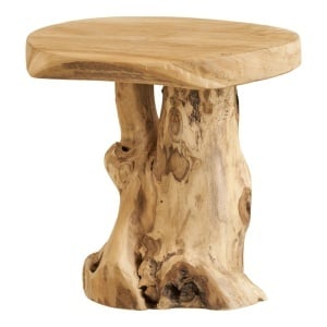 Masa laterala maro din lemn 40 cm Palena House Nordic