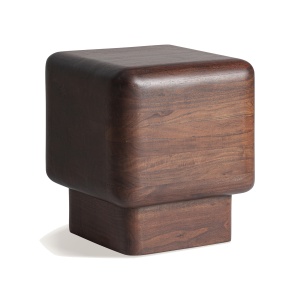 Masa laterala maro din lemn 42x42 cm Flers Vical Home