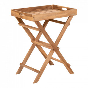 Masa laterala maro din lemn 50 cm Ronda House Nordic