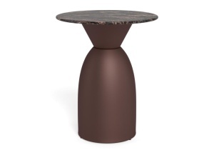 Masa laterala maro din marmura 40 cm Ferrol Quiet Object