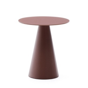 Masa laterala maro teracota din metal 50 cm Wilshire Kave Home