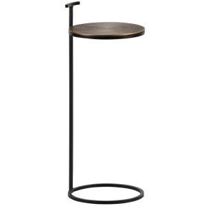 Masa laterala neagra/aramie din metal 26 cm Position Woood