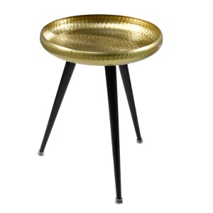 Masa laterala neagra/aurie din metal 38 cm Orient The Home Collection