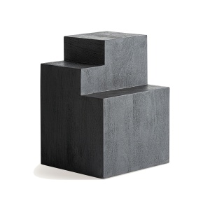 Masa laterala neagra din lemn 42x42 cm Petria Vical Home