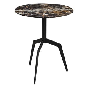 Masa laterala neagra din marmura 50 cm Razor Versmissen