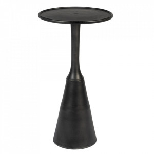 Masa laterala neagra din metal 35 cm Noah Quiet Object