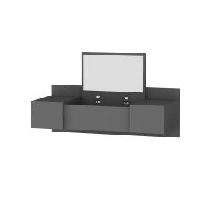 Masuta dressing si oglinda gri antracit 39x100 cm Zakkum The Home Collection