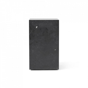 Masuta neagra din marmura 30x30 cm Plinth Tall Menu