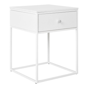 Noptiera alba din metal Vita House Nordic
