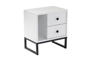 Noptiera alba/neagra din metal Glimmer Plain The Home Collection