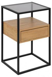 Noptiera maro/neagra din metal Randolf Quiet Object