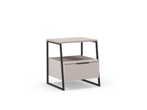 Noptiera neagra/crem din metal Velia The Home Collection