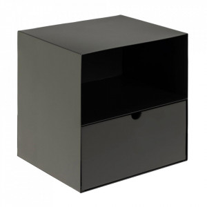 Noptiera pentru perete din metal negru Joliet Quiet Object
