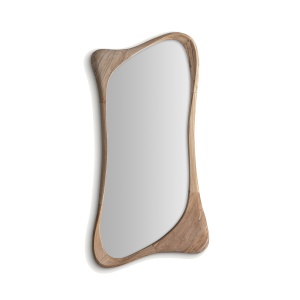 Oglinda asimetrica maro din lemn 68x132 cm Humble Vical Home