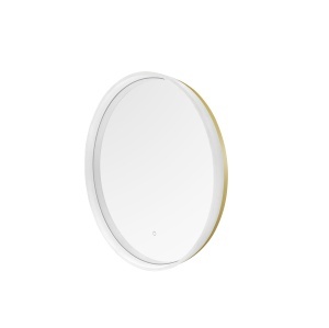 Oglinda cu LED rotunda aurie din metal 60 cm Dora Zuma Line
