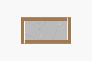 Oglinda dreptunghiulara alba/maro bronz 60x120 cm Pierre The Home Collection