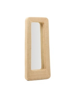 Oglinda dreptunghiulara maro din ratan 58x120 cm Zilna Kave Home