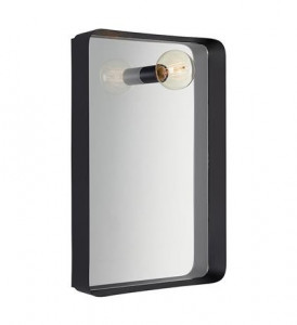 Oglinda dreptunghiulara neagra din metal 42x61 cm Image Markslojd