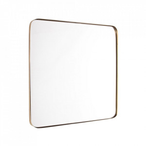 Oglinda patrata aurie din metal 60x60 cm Adhira Bizzotto