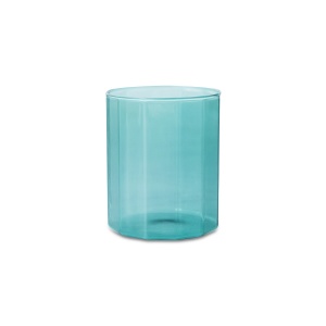 Pahar albastru teal din sticla 425 ml Sunlit HKliving