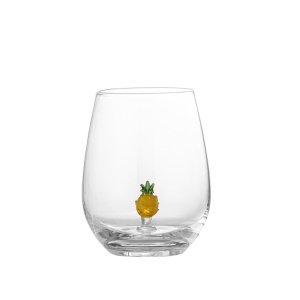 Pahar transparent din sticla 560 ml Misa Pineapple Bloomingville