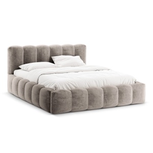 Pat bej cappuccino din textil 180x200 cmLupine Micadoni