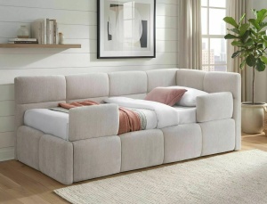 Pat bej din textil 90x200 cm Emma The Home Collection