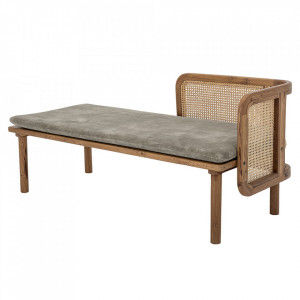 Pat de zi verde din bumbac si lemn de tec 153 cm Felucca Creative Collection