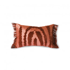 Perna decorativa dreptunghiulara rosie din bumbac 25x40 cm Marten HK Living