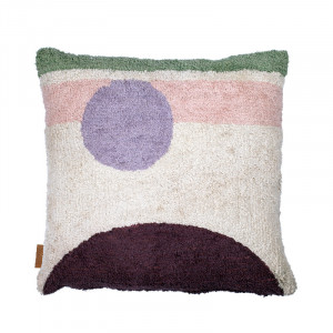 Perna decorativa patrata multicolora din bumbac 50x50 cm Aurora LifeStyle Home Collection