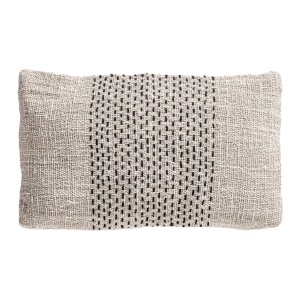 Perna dreptunghiulara alb antic/neagra din bumbac 30x50 cm Clancy Vical Home