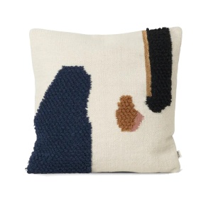Perna multicolora din fibre naturale 50x50 cm Loop Mountain Ferm Living