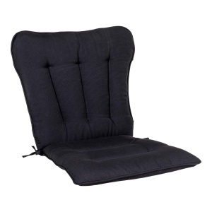 Perna sezut si spatar pentru exterior neagra din fibre sintetice 45x52 cm Cleveland House Nordic
