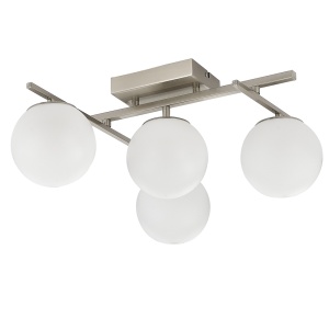 Plafoniera argintie din metal cu 4 LED-uri Nebula Zuma Line